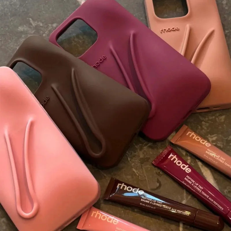 Hot Brand Lemontini Phone  Case for IPhone 11 12 13 14 15 16 Pro Max Plus 17 Air Makeup Lip Gloss Silicone Cover with Lip Glaze