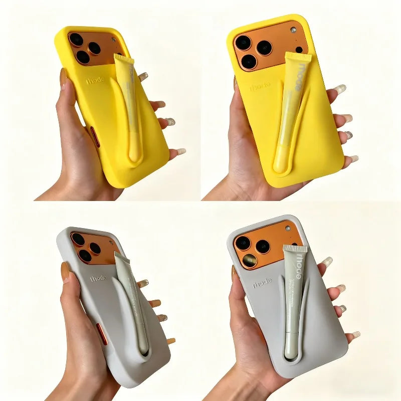 Hot Brand Lemontini Phone  Case for IPhone 11 12 13 14 15 16 Pro Max Plus 17 Air Makeup Lip Gloss Silicone Cover with Lip Glaze